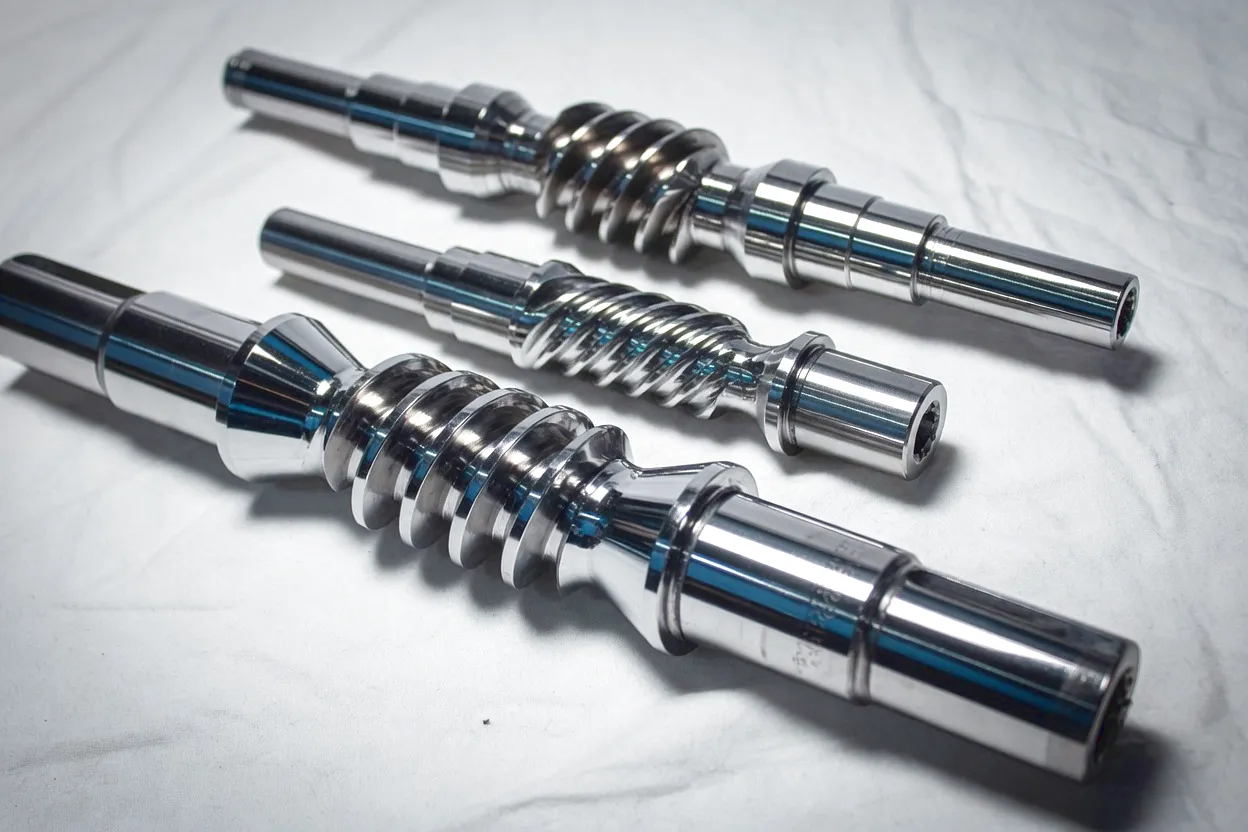 Worm shaft with precision-ground thread profile